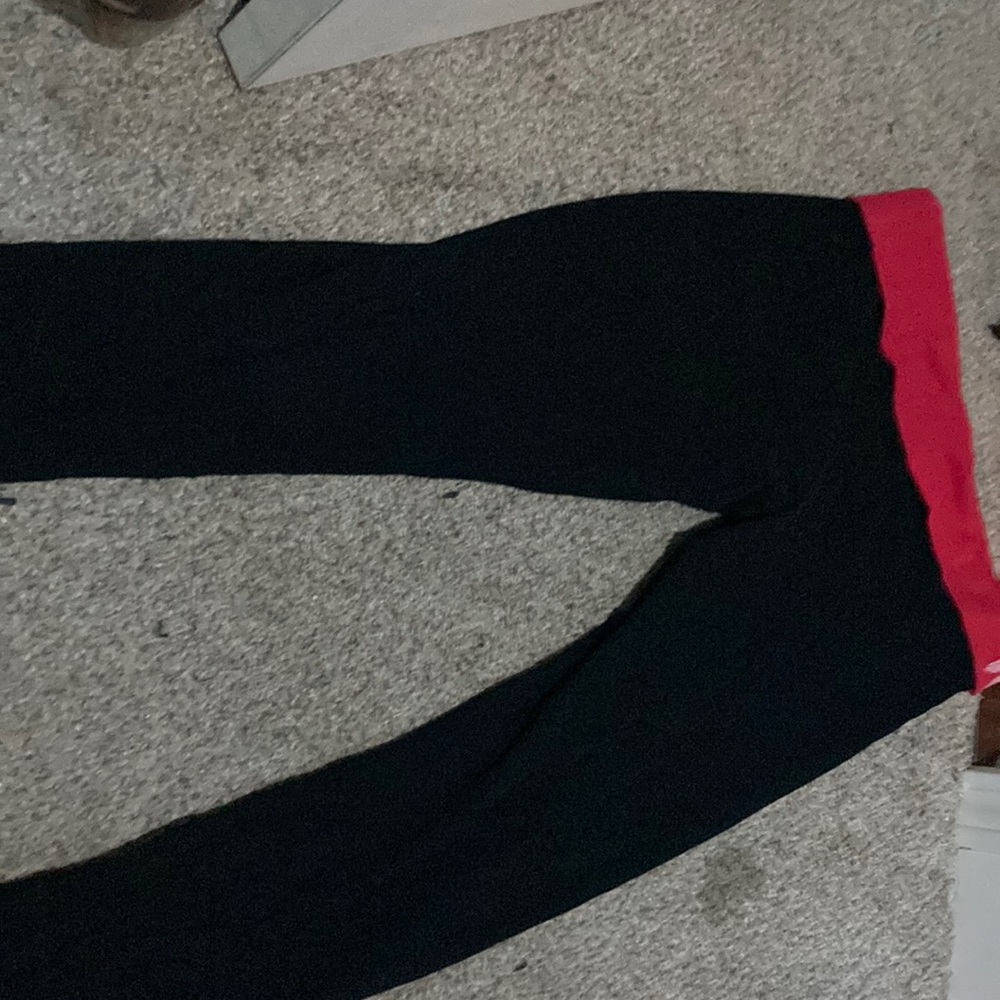 Black and red yoga pants